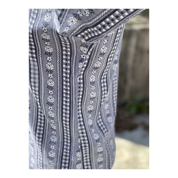 Vintage 70s Lady Manhattan Shirt Novelty Floral Sz 12 - Picture 12 of 12